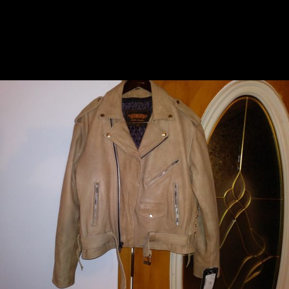 Mauve Leather Coat